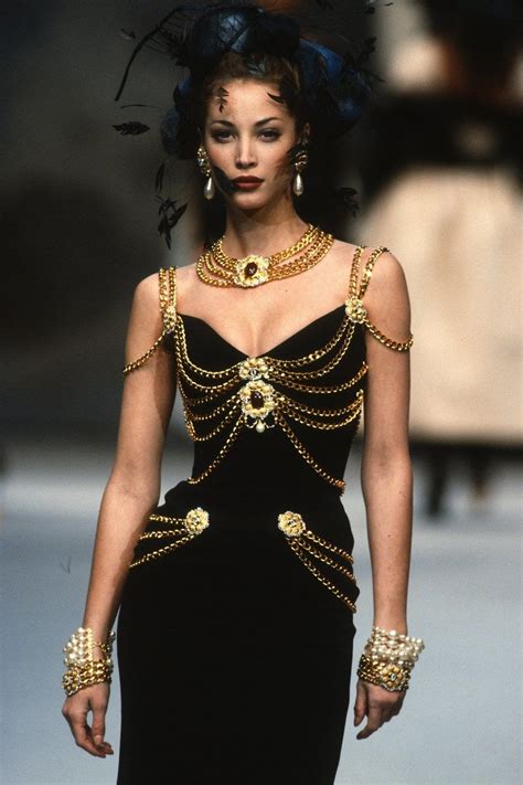 chanel black dress gold chains|vintage chanel black dress.